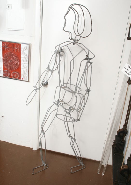 Wonderful, life sized, adjustable wire mannequin in female form.