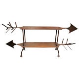 Vintage Hand Wrought Iron "Arrow" Shelf