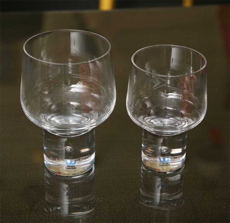 Mid-20th Century Vicke Linstrand Kosta Wine Glasses 