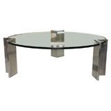 Aluminum and Glass Coffee Table - Paul Mayen for Habitat