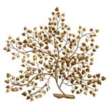 Giant Brass Tree Wall Hanging