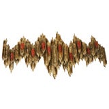 Vintage Large Brass and Resin Wall Sculpture by Bijan