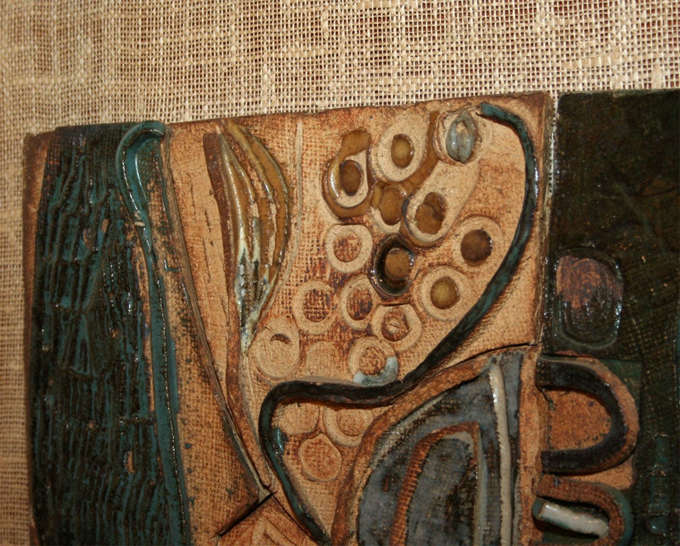 Abstract Ceramic Wall Relief 3