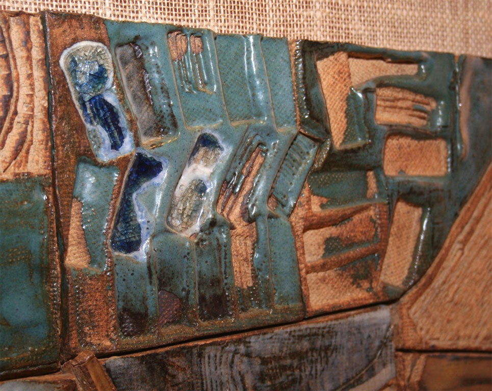 Abstract Ceramic Wall Relief 4