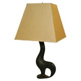 Figural Bronze Lamp Signed Scarpa