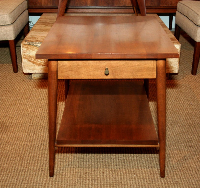Mid-20th Century American Single Drawer 'Planner Group' Lamp Tables by Paul McCobb for Winchendon For Sale