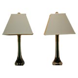 PAIR OF FLYGSFORS  CRYSTAL LAMPS