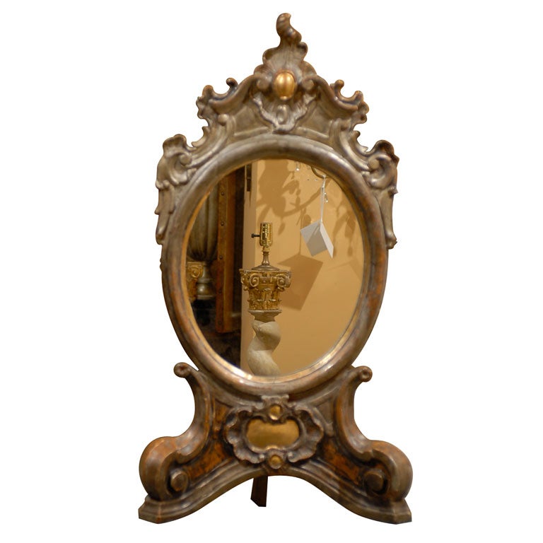 Italian Giltwood Dressing Mirror For Sale at 1stdibs