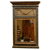 18thC/19thC MIRROR WITH OLD FAUX FINISH