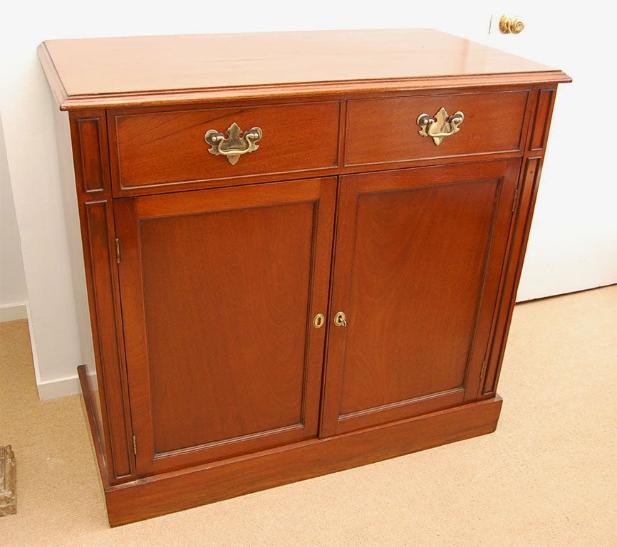 19th Century Mahogany Double-Door Side Cabinet