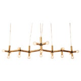 Super long 18 light chandelier by Robert Haussmann
