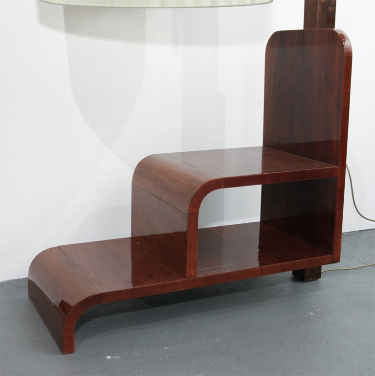 Mid-20th Century Art Deco Floorlamp with Chrome Arm