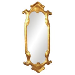 Vintage Italian 1940
s  Carved and Gilded Wood Mirror