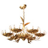 Pierced Brass Chandelier