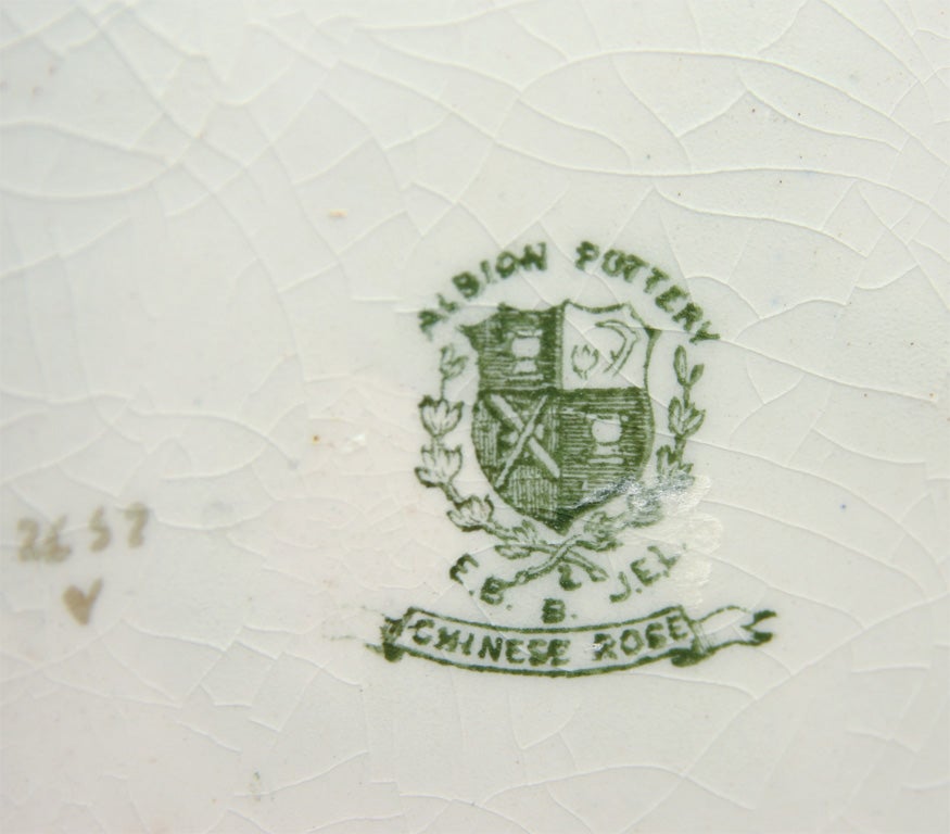 Pair Albion Floral Chintz Vases by Bourne & Leigh, England, 1912 3