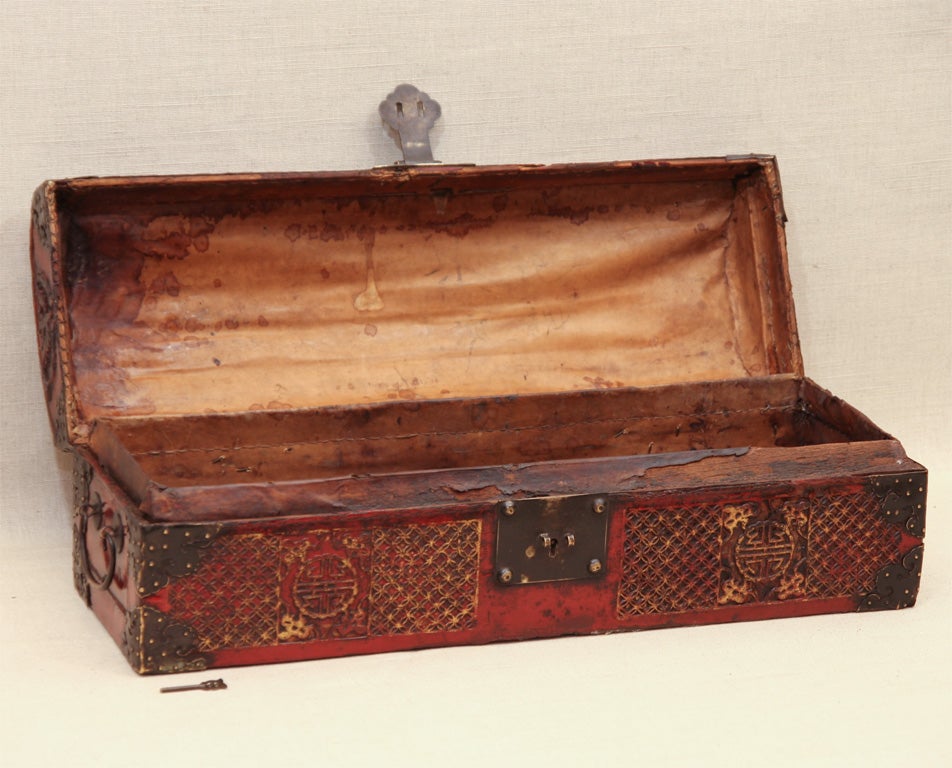 Domed Cinnabar-Lacquered Scroll Box, China, Early 19th Century 2