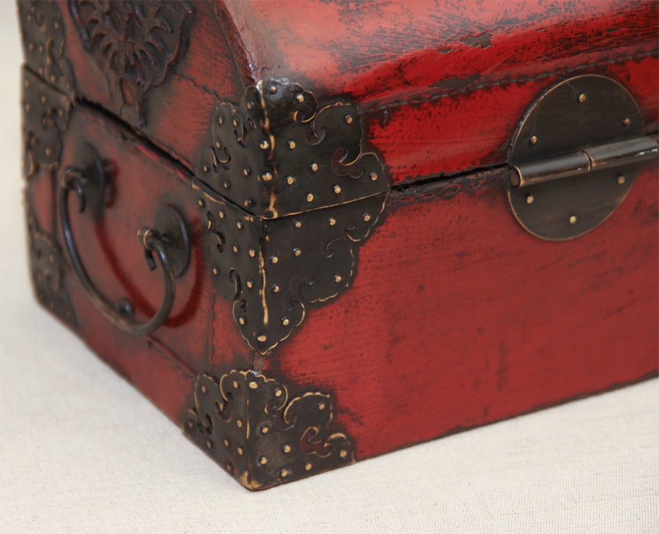 Domed Cinnabar-Lacquered Scroll Box, China, Early 19th Century 4