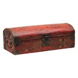 Domed Cinnabar-Lacquered Scroll Box, China, Early 19th Century