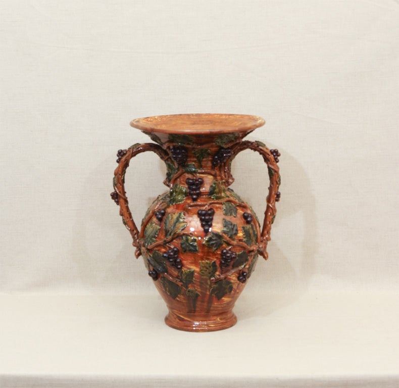 Large Terre Melee Urn, Apt, France, Early 20th Century