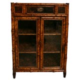 19th Century English bamboo Cabinet and Side Table