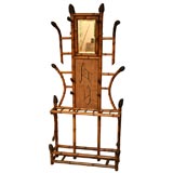 19th Century English Bamboo Hall Stand With Roots