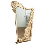 Italian Carved Harp Mirror