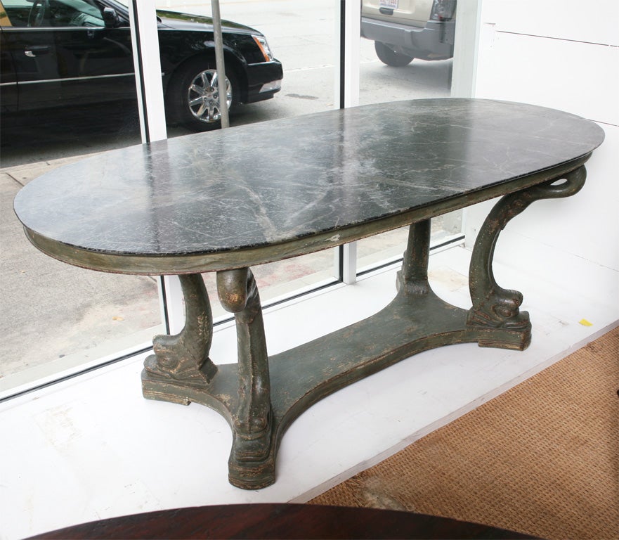 French 19th C. Dolphin Base Table