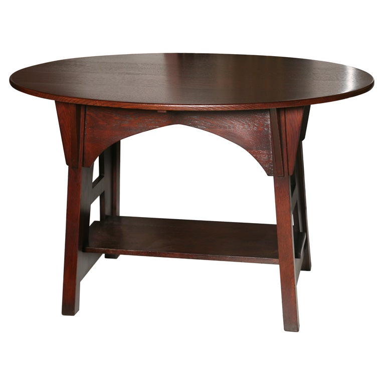 Fine & Rare  Mission Lamp Table by Charles Limbert For Sale