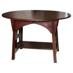 Charles Limbert Two-Tier Mission Oak Table, Circa 1910-1915