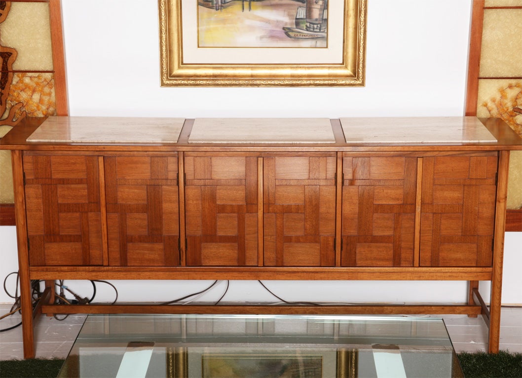 Sculpted Front MidCentury Cabinet  /  Server