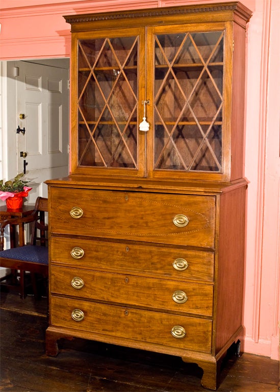 18th Century and Earlier Baltimore Federal Secretary Bookcase For Sale