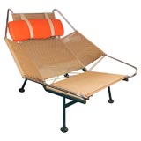 Vintage Flag Halyard Lounge Chair by Hans Wegner. Model GE225.