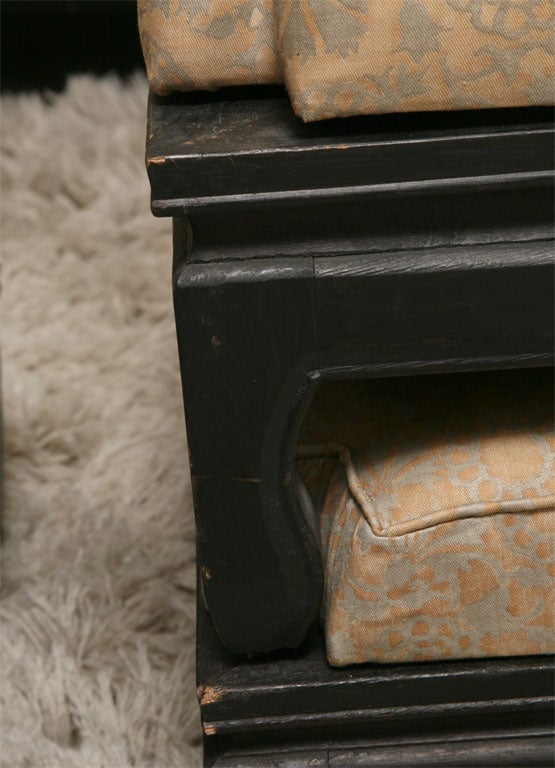 Set of Four Asian Footstools with Fortuny Upholstery 4