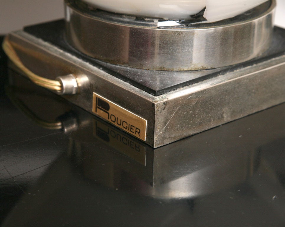 Mid-20th Century Pair of Rougier Lamps