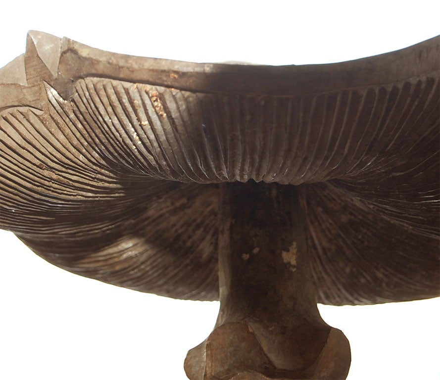 Wood COLLECTION OF WHIMSICAL CARVED WOODEN MUSHROOMS.