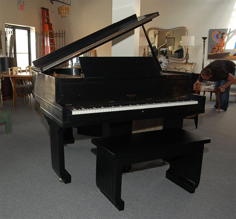 American CUSTOM BABY GRAND PIANO WITH MATCHING PIANO BENCH BY JAMES MONT