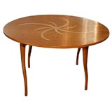 GRACEFUL STUDIO TEAK COFFEE TABLE WITH SYCAMORE INLAY