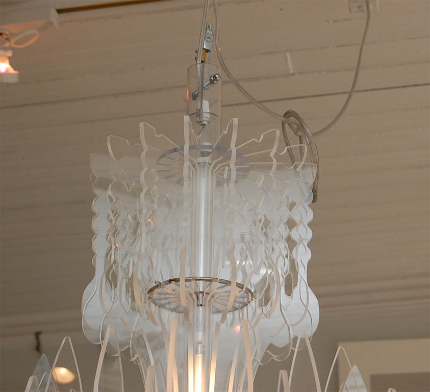 Acrylic PolyCarbonate Chandelier For Sale 1