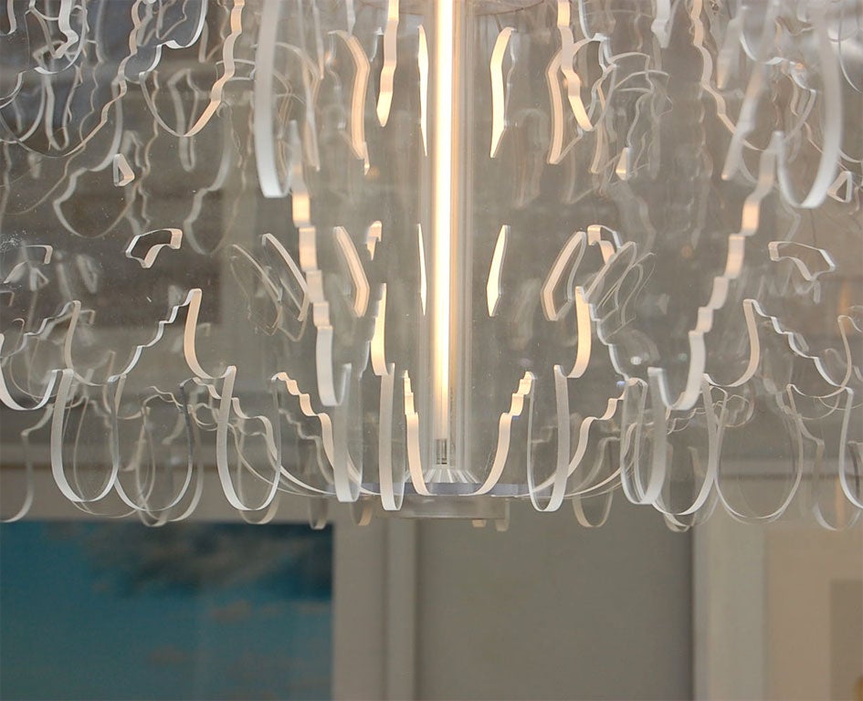 Acrylic PolyCarbonate Chandelier For Sale 4