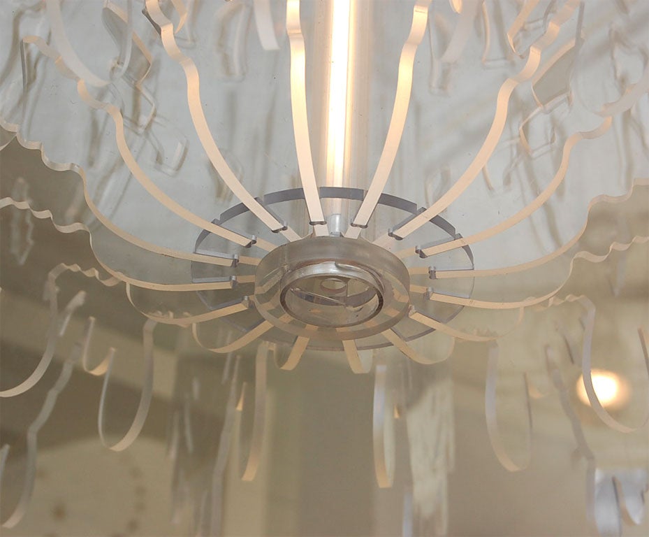 Acrylic PolyCarbonate Chandelier For Sale 5