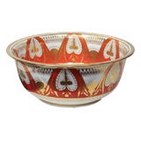 Spode Large Orange and Gilt Punch Bowl