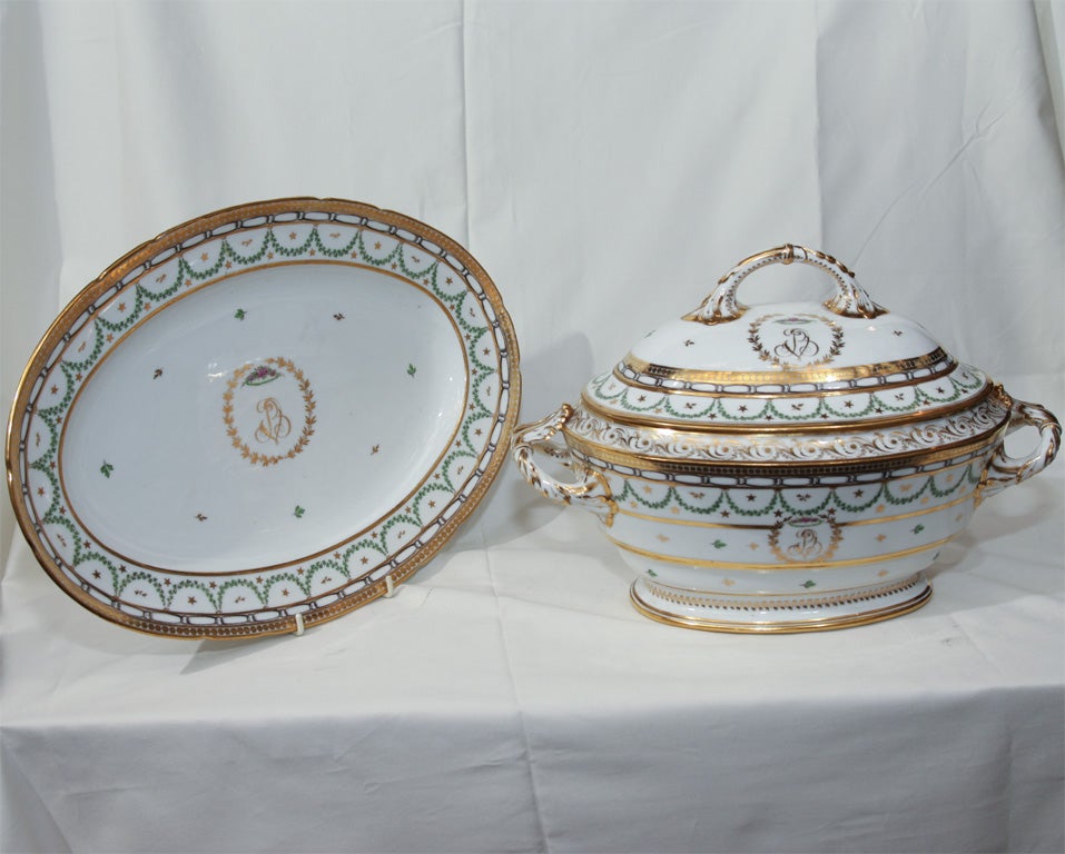Antique French Porcelain Soup Tureen 18th Century  3