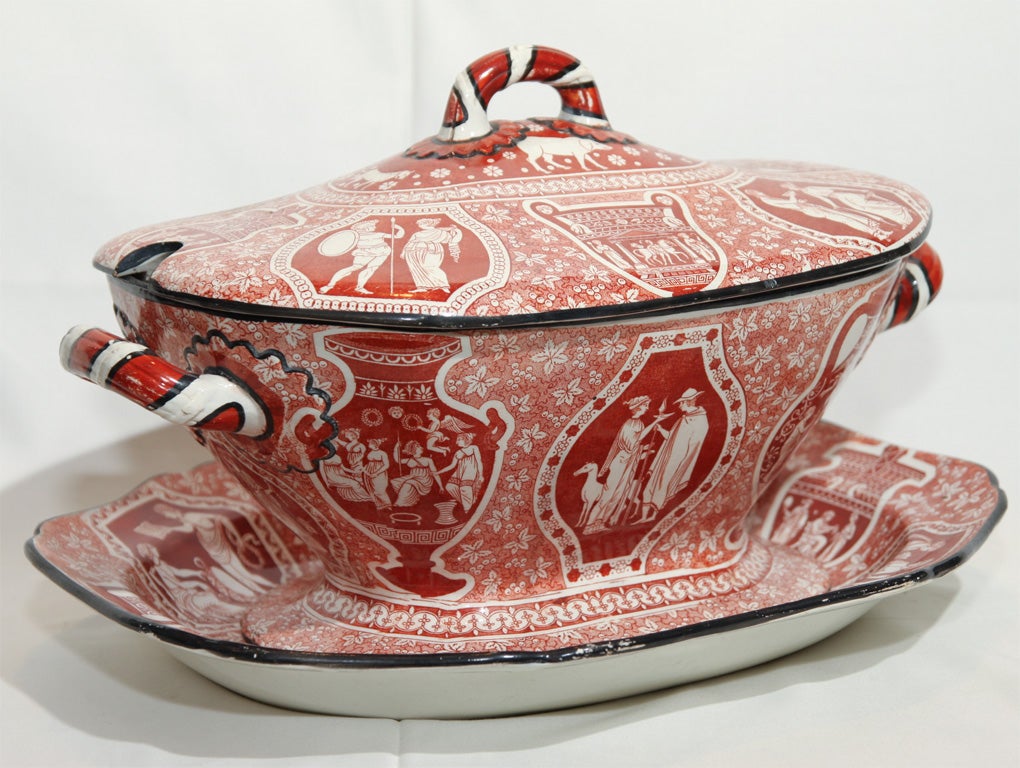 Spode Greekware Tureen, Cover and Stand