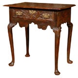 Antique English Carved Oak Lowboy, c. 1840