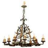 Vintage 20th Century French Chandelier, c. 1940
