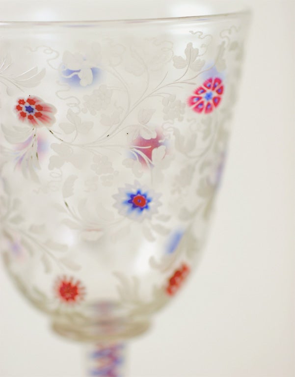 19th Century Antique Baccarat  Wine Glass