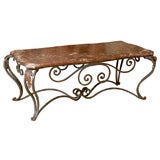 Coffee Table in Iron with Marble top
