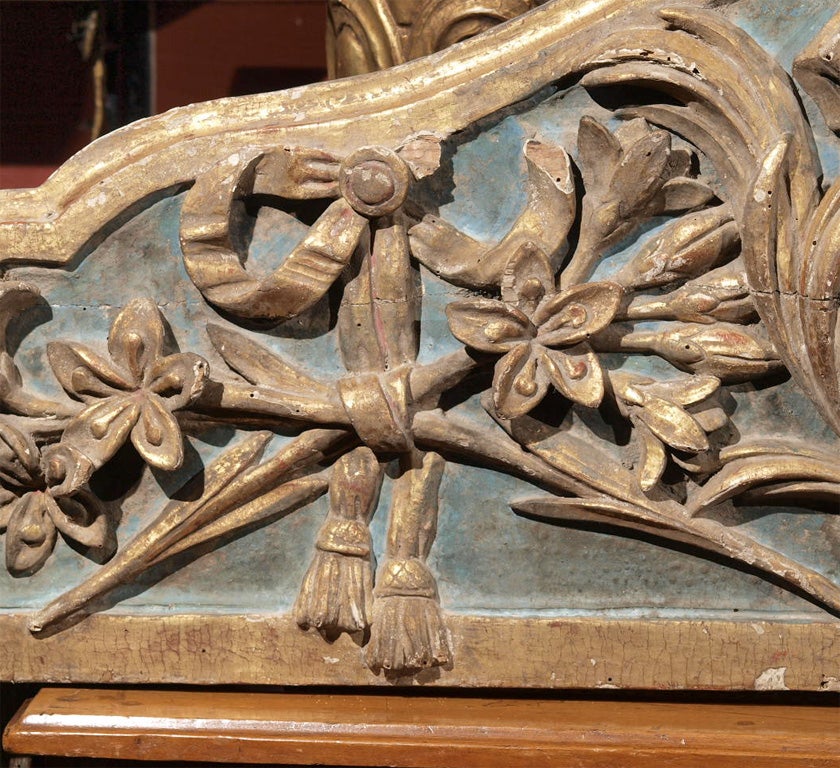 Wood French Carved Architectural Panel