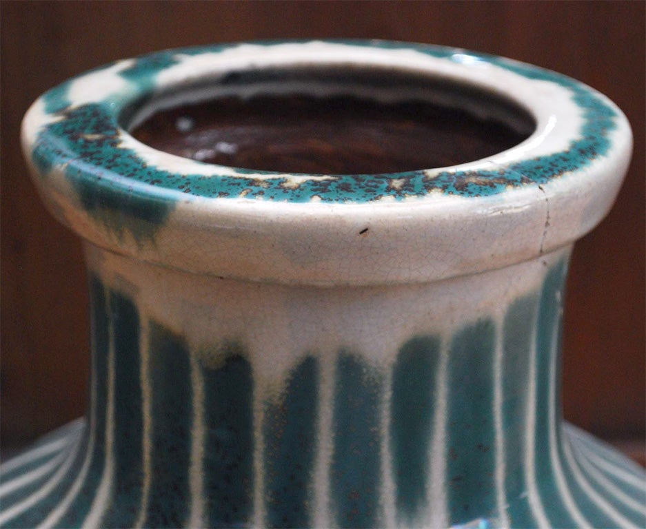 Japanese Old Sake Jar from Shigaraki For Sale