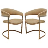 SET OF 8 MILO BAUGHMAN UPHOLSTERED DINING CHAIRS